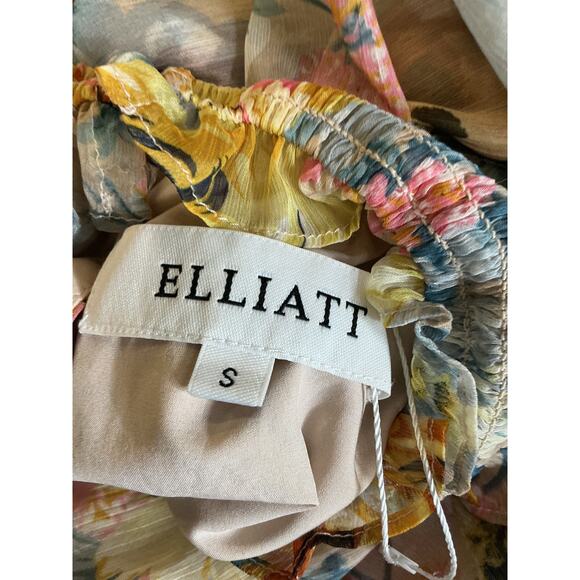 Elliatt 'Astrid' Cream Multi Polyester Dress Size S - Picture 4 of 4